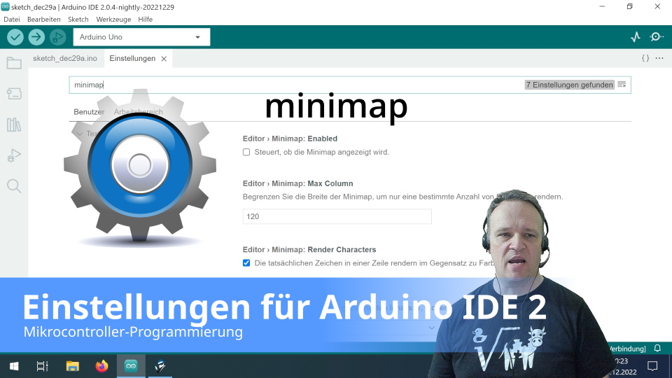 Youtube Video: Einstellungen für die Arduino IDE 2